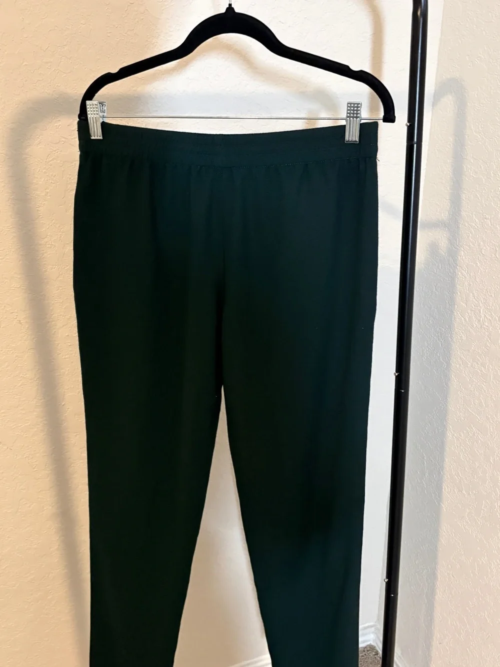 Tory Burch Dark Green Knit Pants 98% Wool